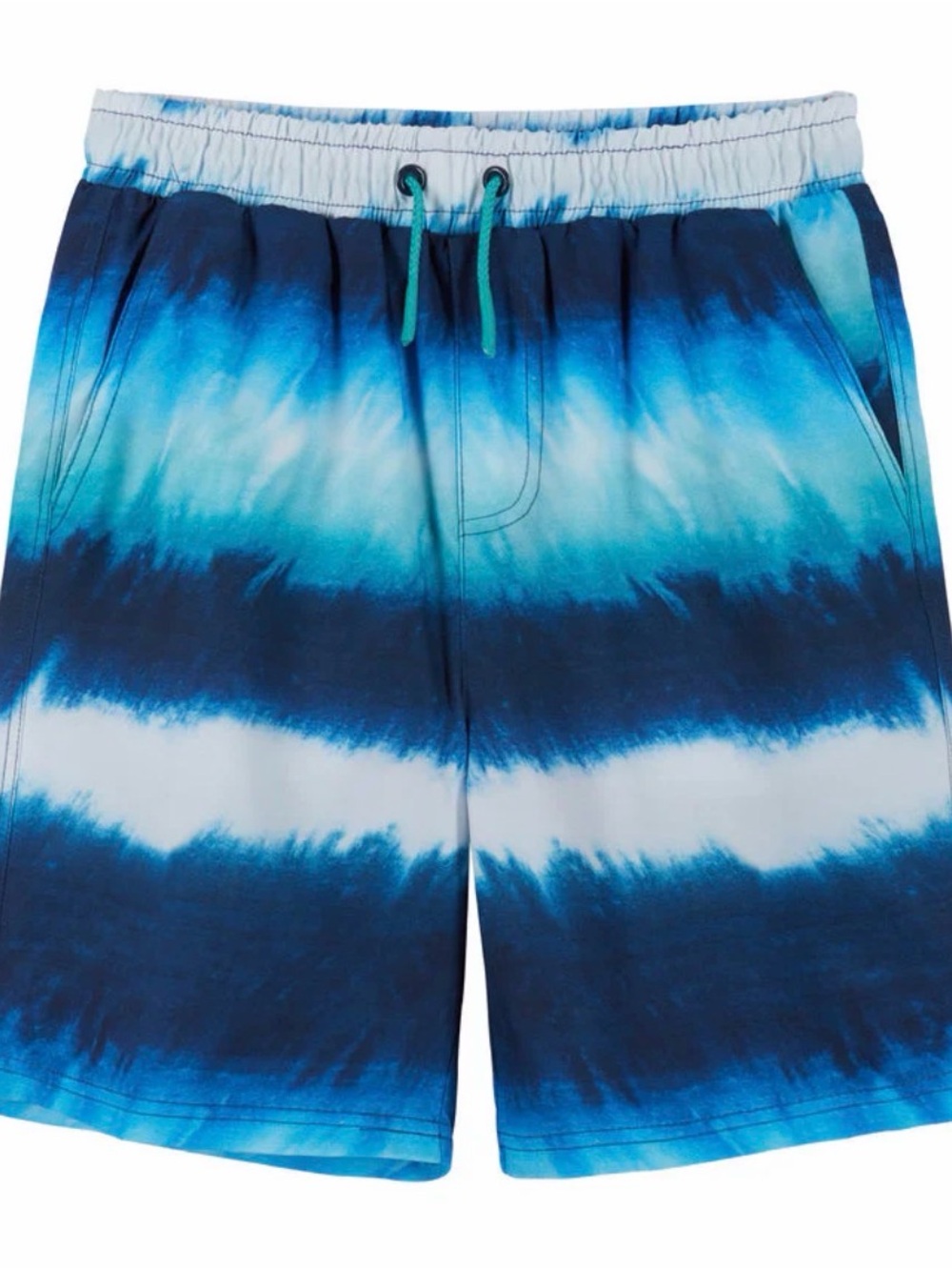 Andy & Evan Boys Blue Tie Dye Ombre Lined Board‎ swim Suit Trunks Shorts Sz 4T